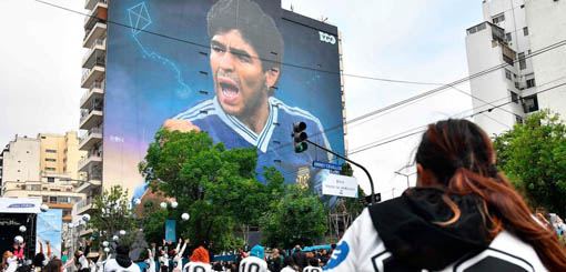 Inauguraron el mural más grande del mundo en homenaje a Diego Maradona